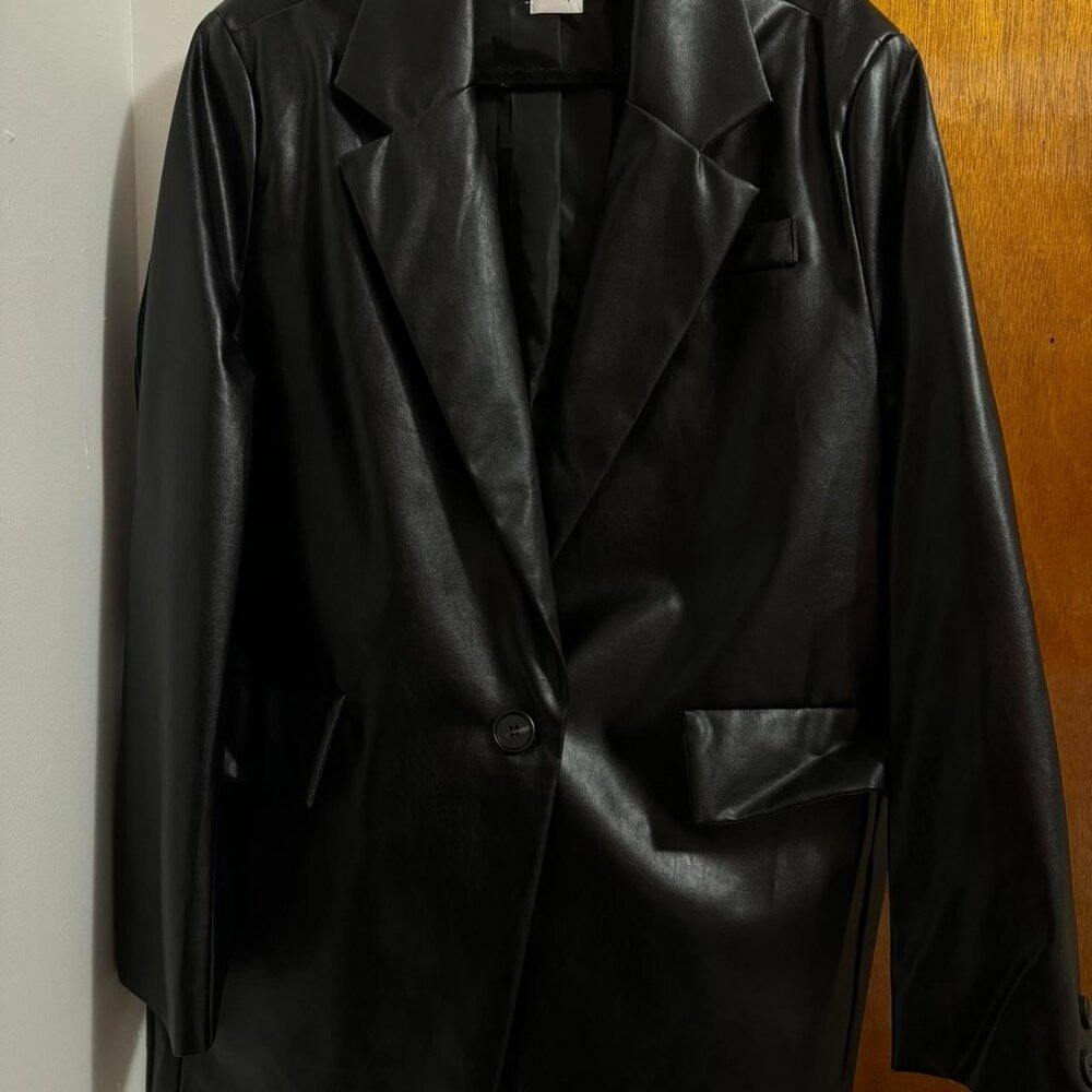 Black Faux Leather Jacket